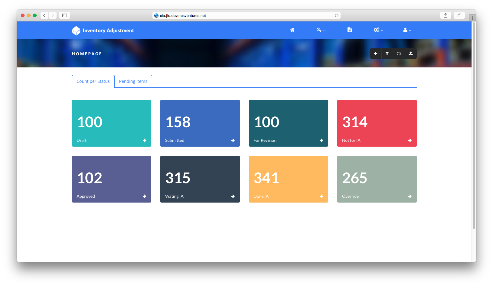 Inventory Adjustment Web App